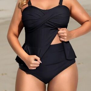 Womens Tankini Swimsuits‎ with Tummy Control Modest NWT Size M